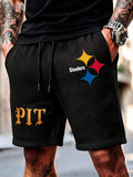Men's Steelers Print Casual Shorts