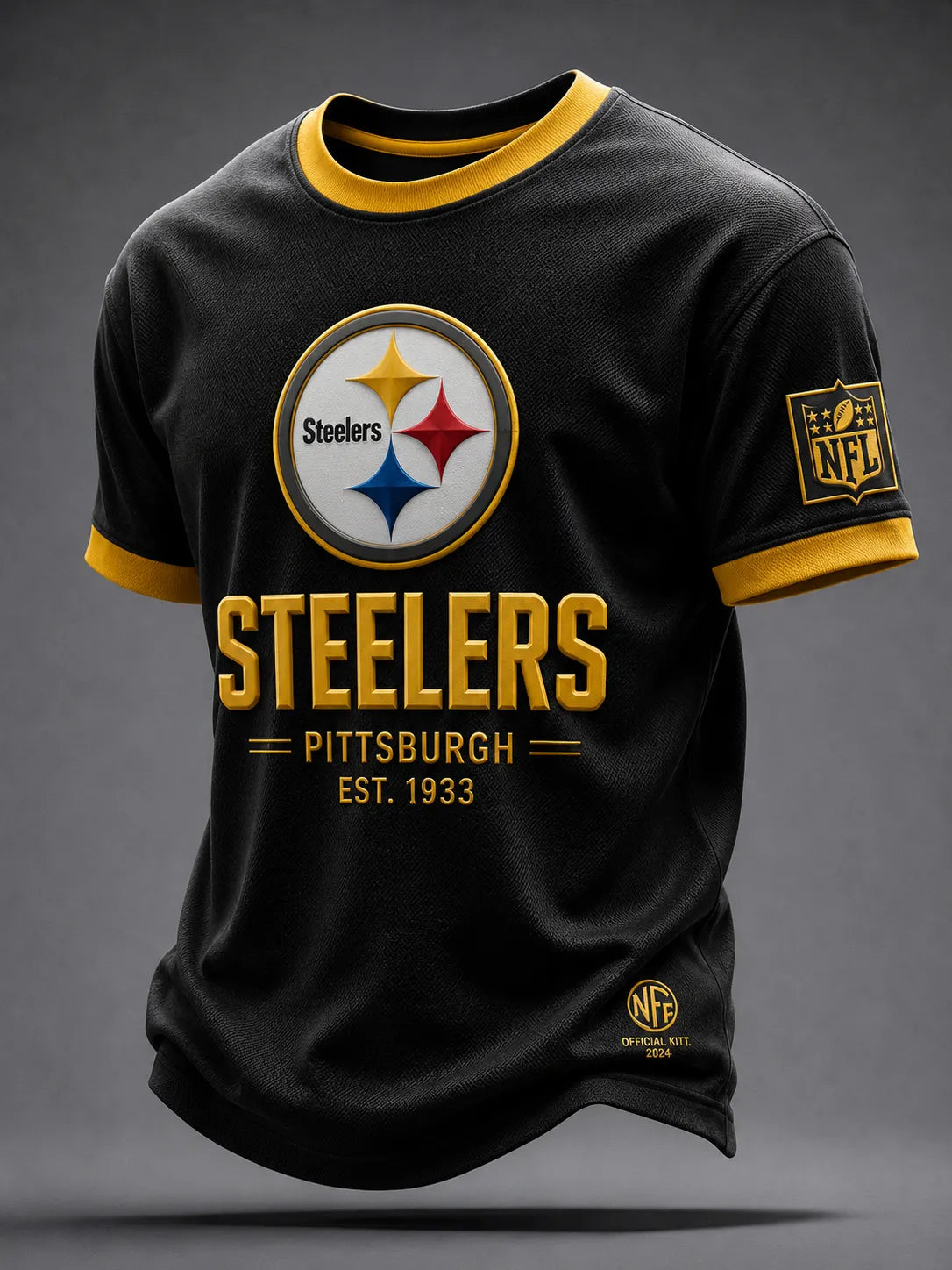 Men's Pittsburgh Steelers Distressed Crackle Tee
