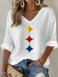 Women's Casual Steelers Print T-Shirt