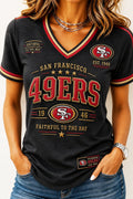 Women's 49ers V-Neck Tee
