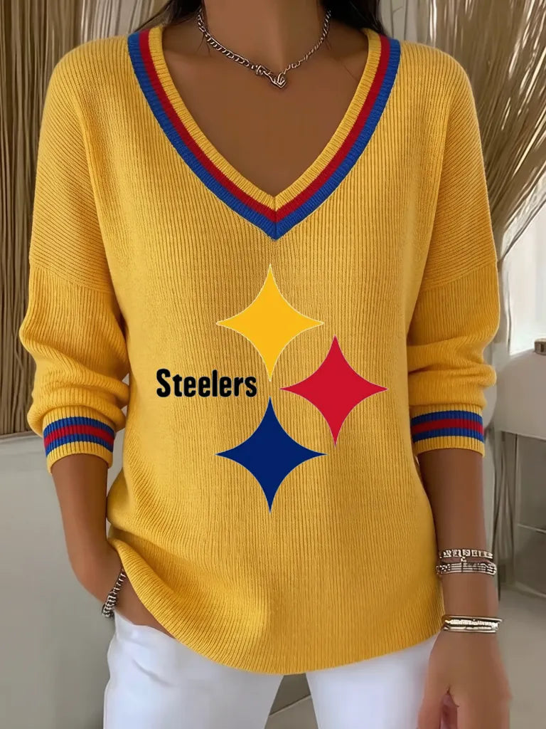 Women's Casual Steelers Print T-Shirt