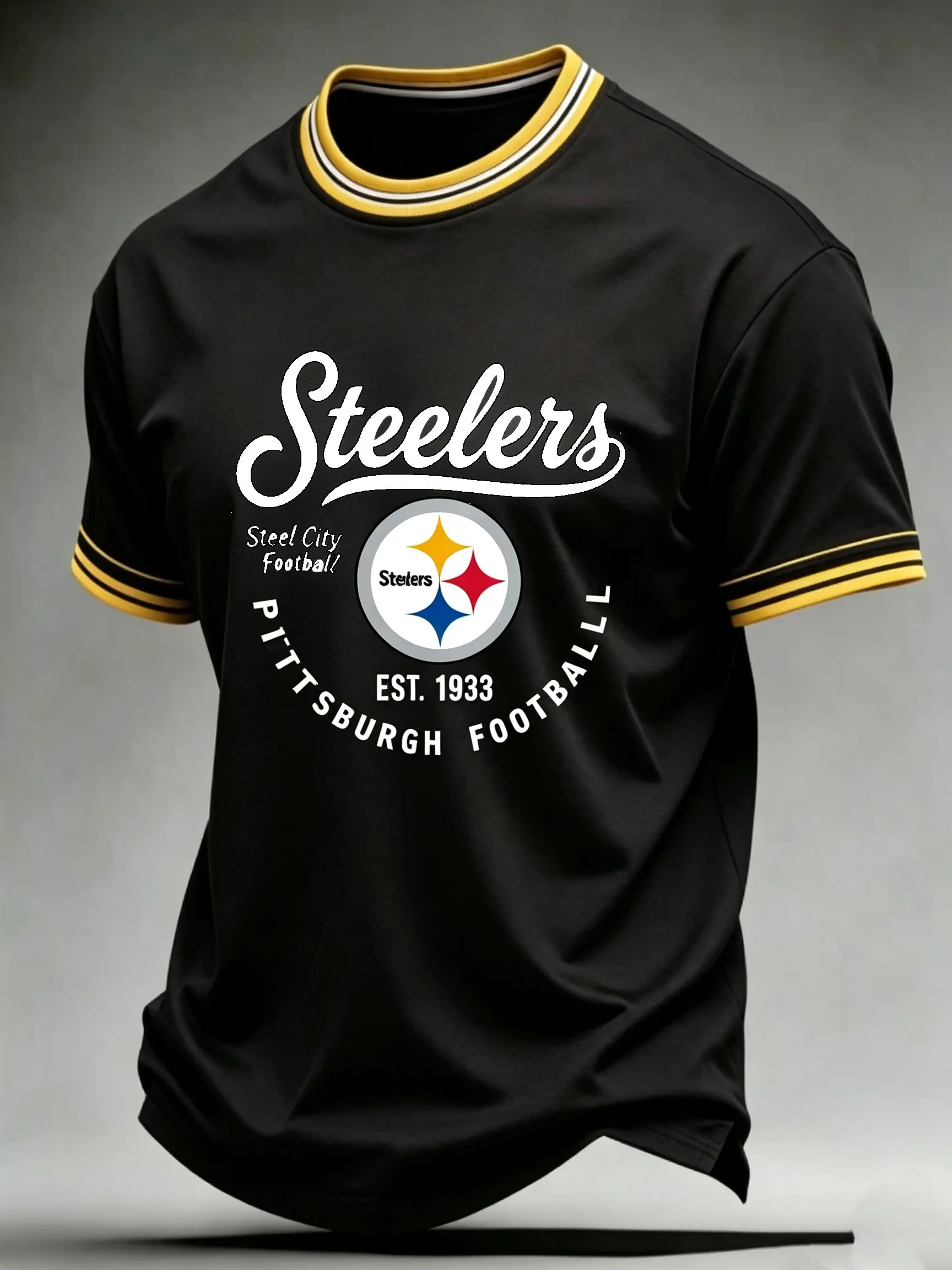 Men's Steelers Print Polo Shirt