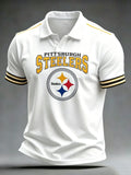 Men's Steelers Print Polo Shirt