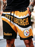 Men's Steelers Print Casual Shorts