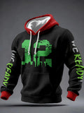 Men'S Minimalist Personalized Art Seahawk Champion Rugby Pattern Waffle Hoodie