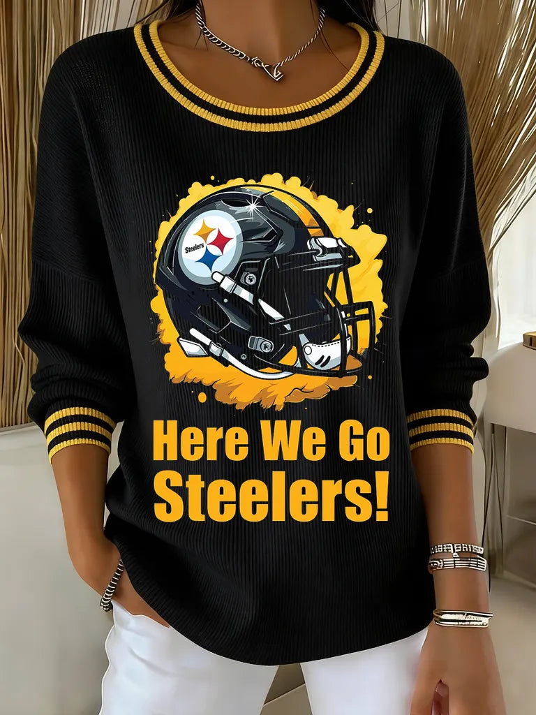 Women's Casual Steelers Print T-Shirt