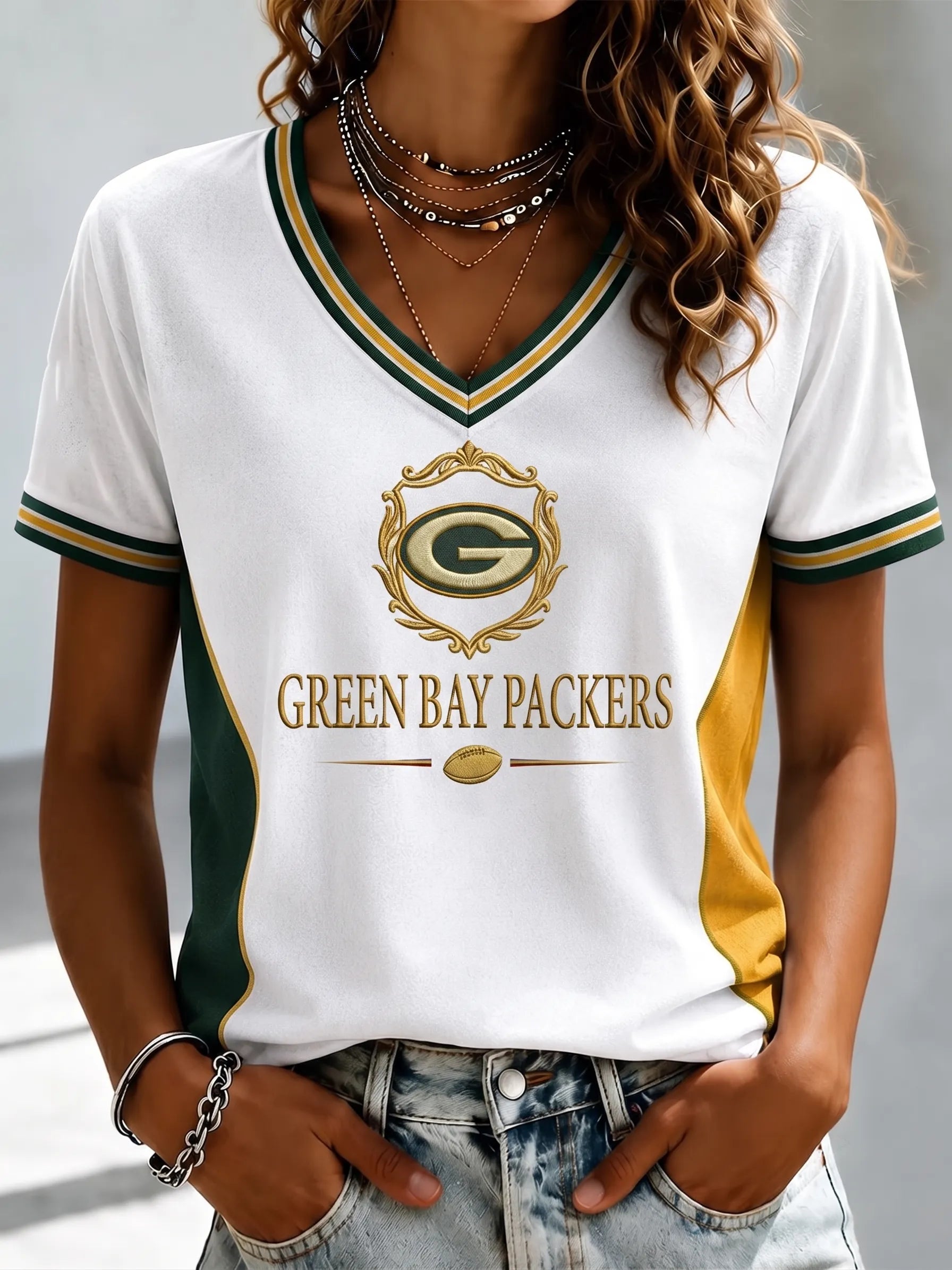 Women's Green Bay Packers Football Fan T-Shirt