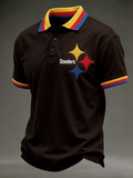 Men's Steelers Print Polo Shirt