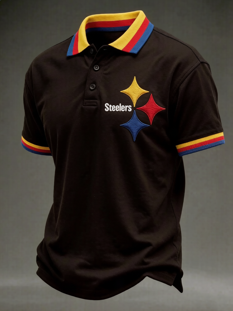 Men's Steelers Print Polo Shirt