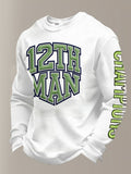 Men's Retro Casual Seahawk Champion Waffle Round Neck T-shirt