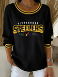 Women's Casual Steelers Print T-Shirt