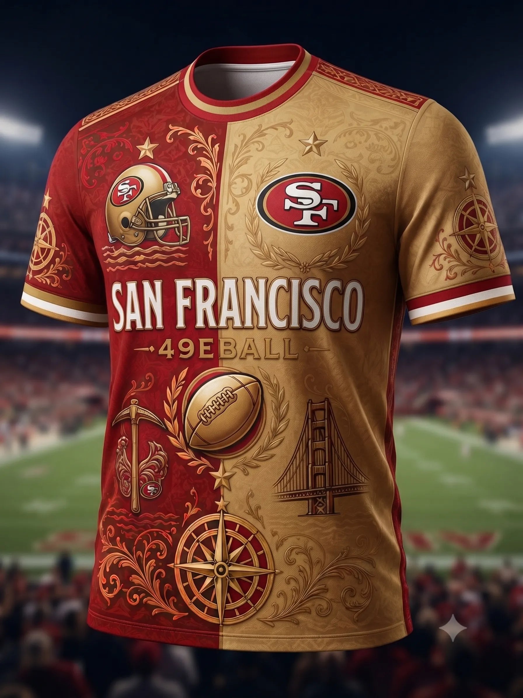 Men's San Francisco 49ers Fan Print T-Shirt