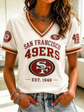 Women's 49ers V-Neck Tee