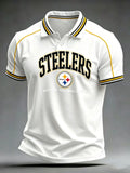 Men's Steelers Print Polo Shirt