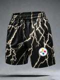 Men's Steelers Print Casual Shorts