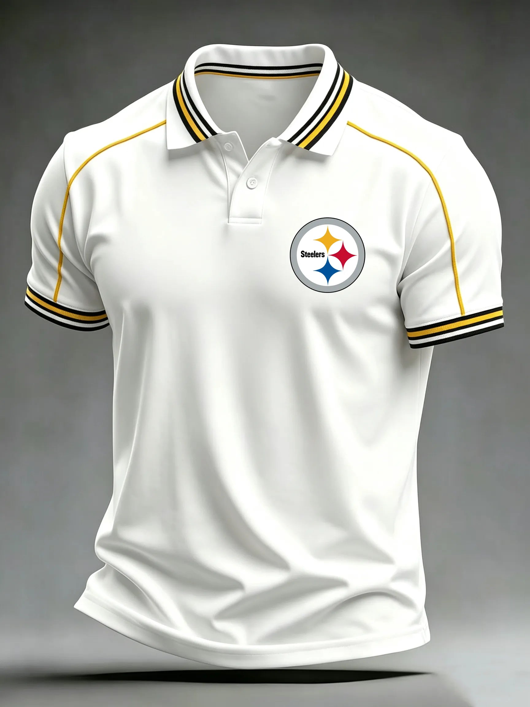 Men's Steelers Print Polo Shirt