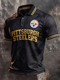 Men's Steelers Print Polo Shirt