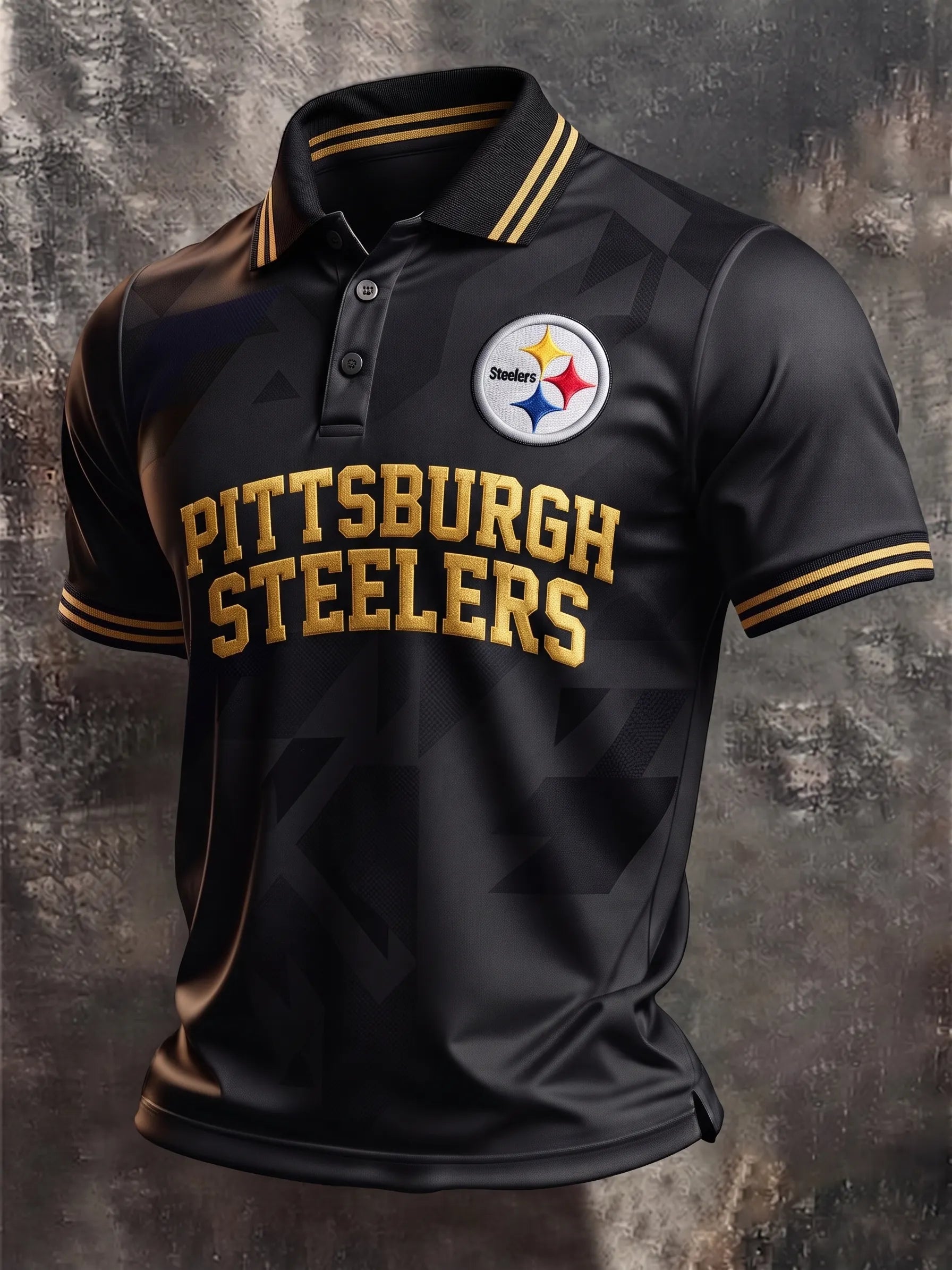 Men's Steelers Print Polo Shirt