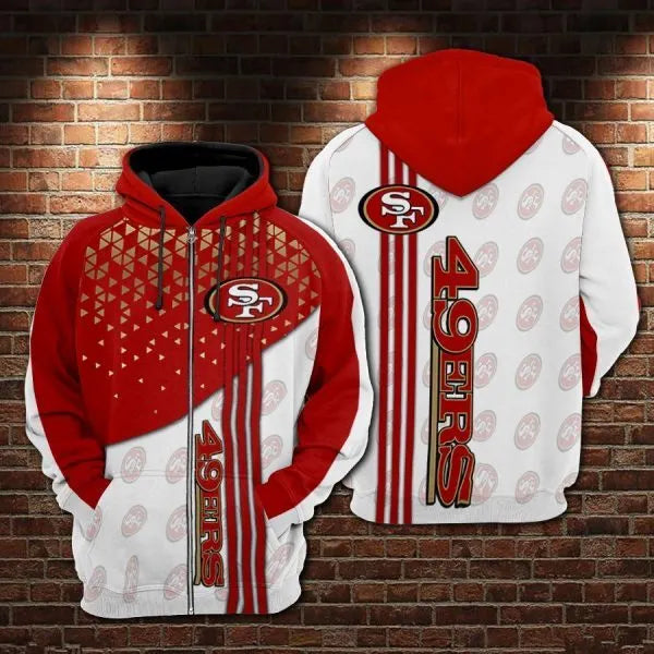 Men's San Francisco 49ers Football Team Jersey Fans Hoodie