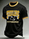 Men's Steelers Print Polo Shirt