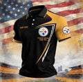 Men's Steelers Print Polo Shirt