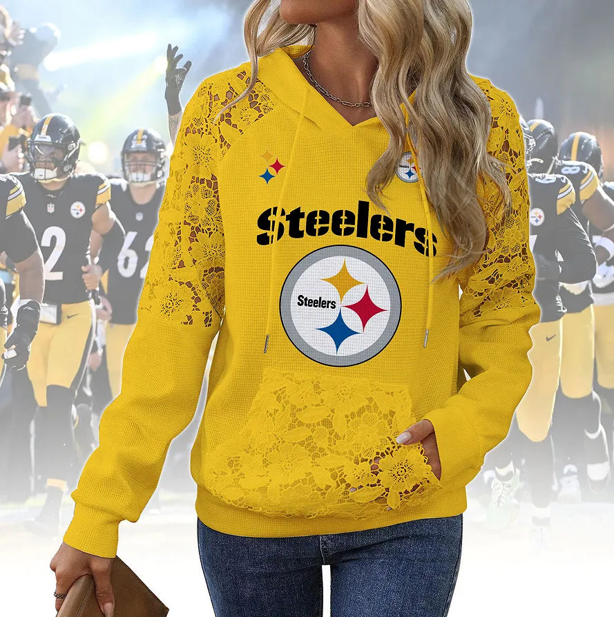 Women's Casual Steelers Print Hoodies