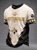 Men's Steelers Print Polo Shirt