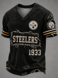 Men's Steelers Print Polo Shirt