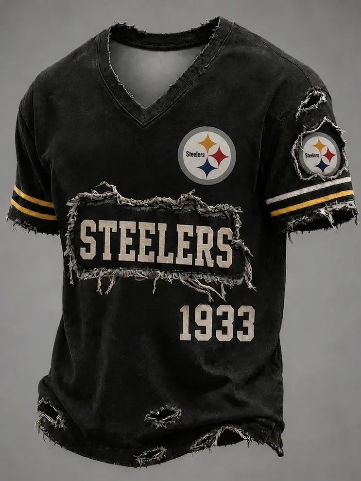 Men's Steelers Print Polo Shirt