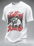 Men's Band Print Casual T-shirt