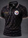Men's Pittsburgh Steelers Fan Print Polo Shirt