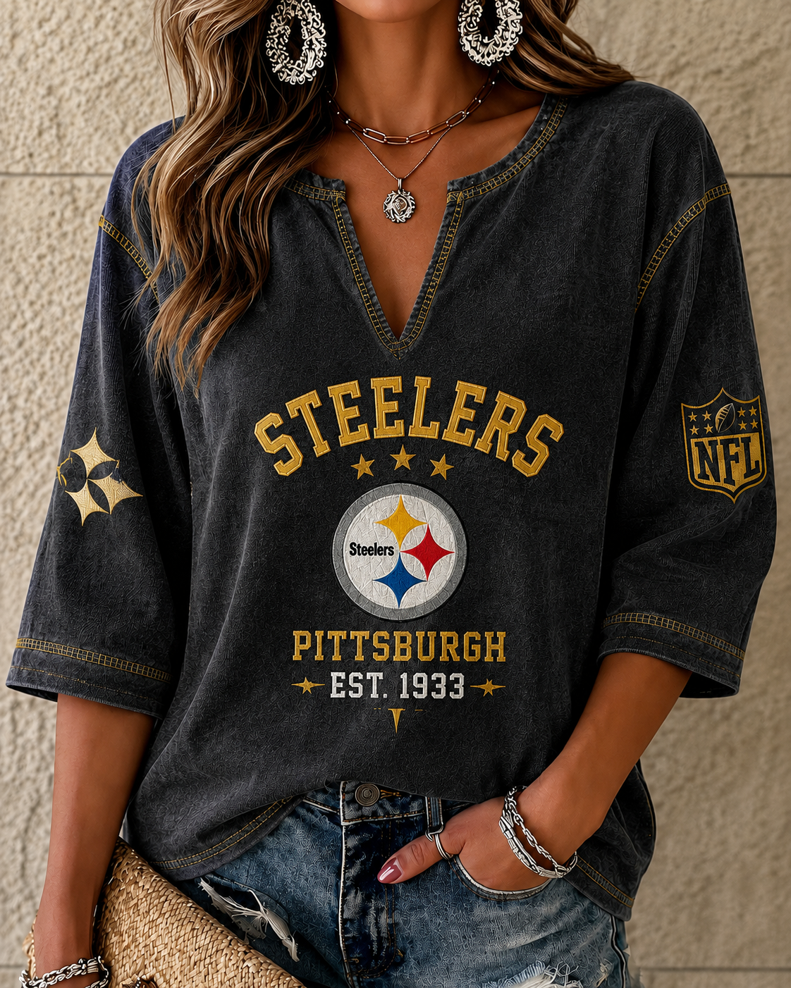 Women's Steelers Casual Blouse
