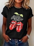 Women's Band-Print Casual T-Shirt