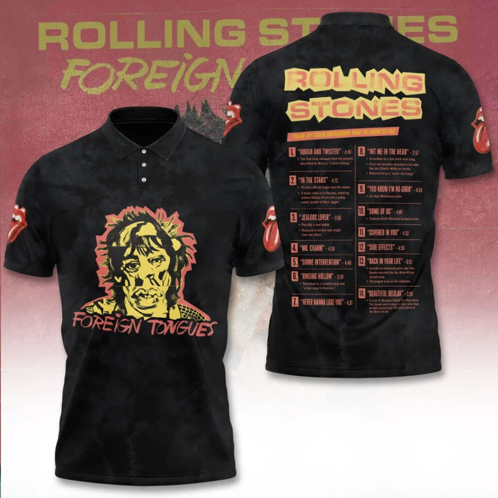 The Rolling Stones Foreign Tongues 3D Apparel Polo Shirt