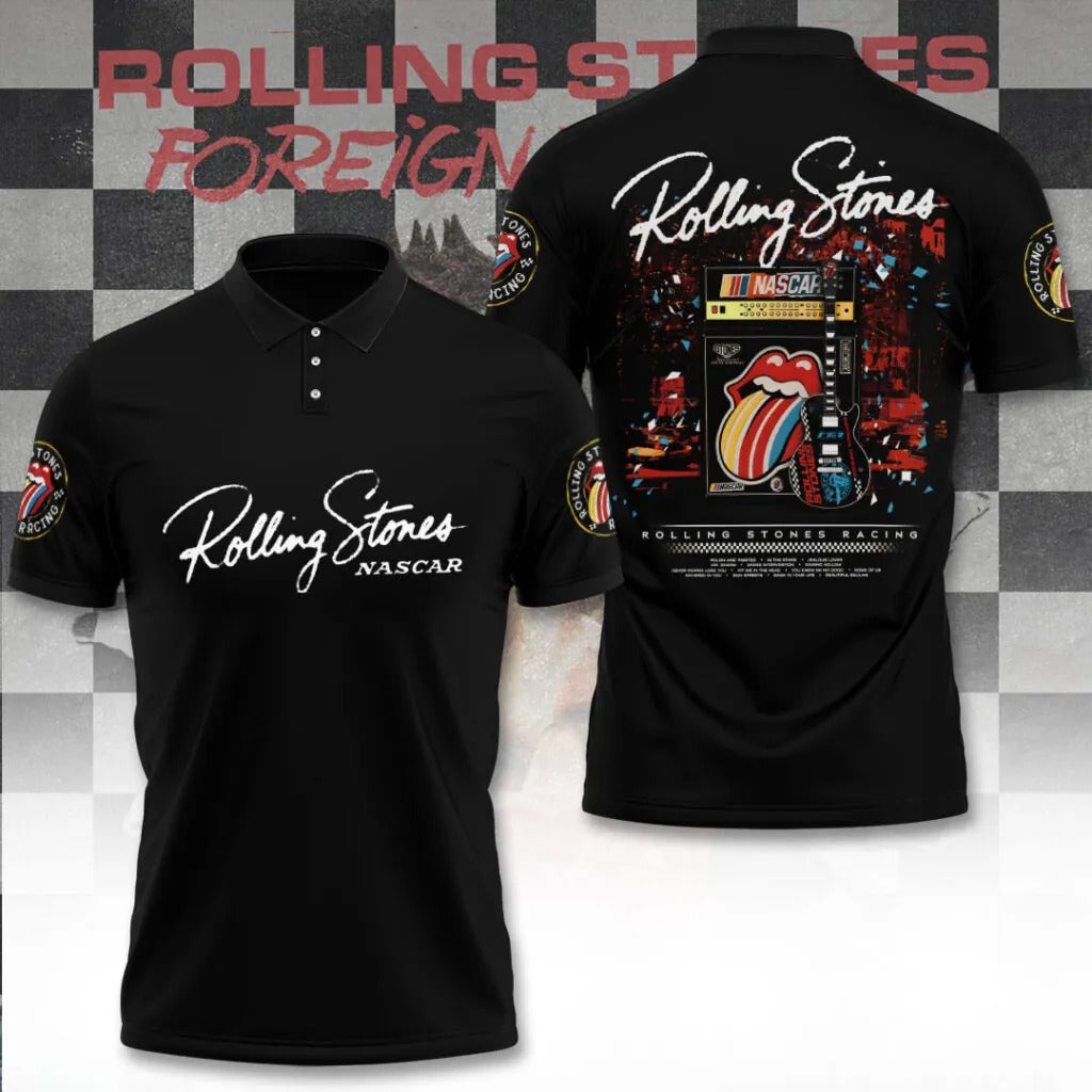 The Rolling Stones x NASCAR 3D Apparel Polo Shirt