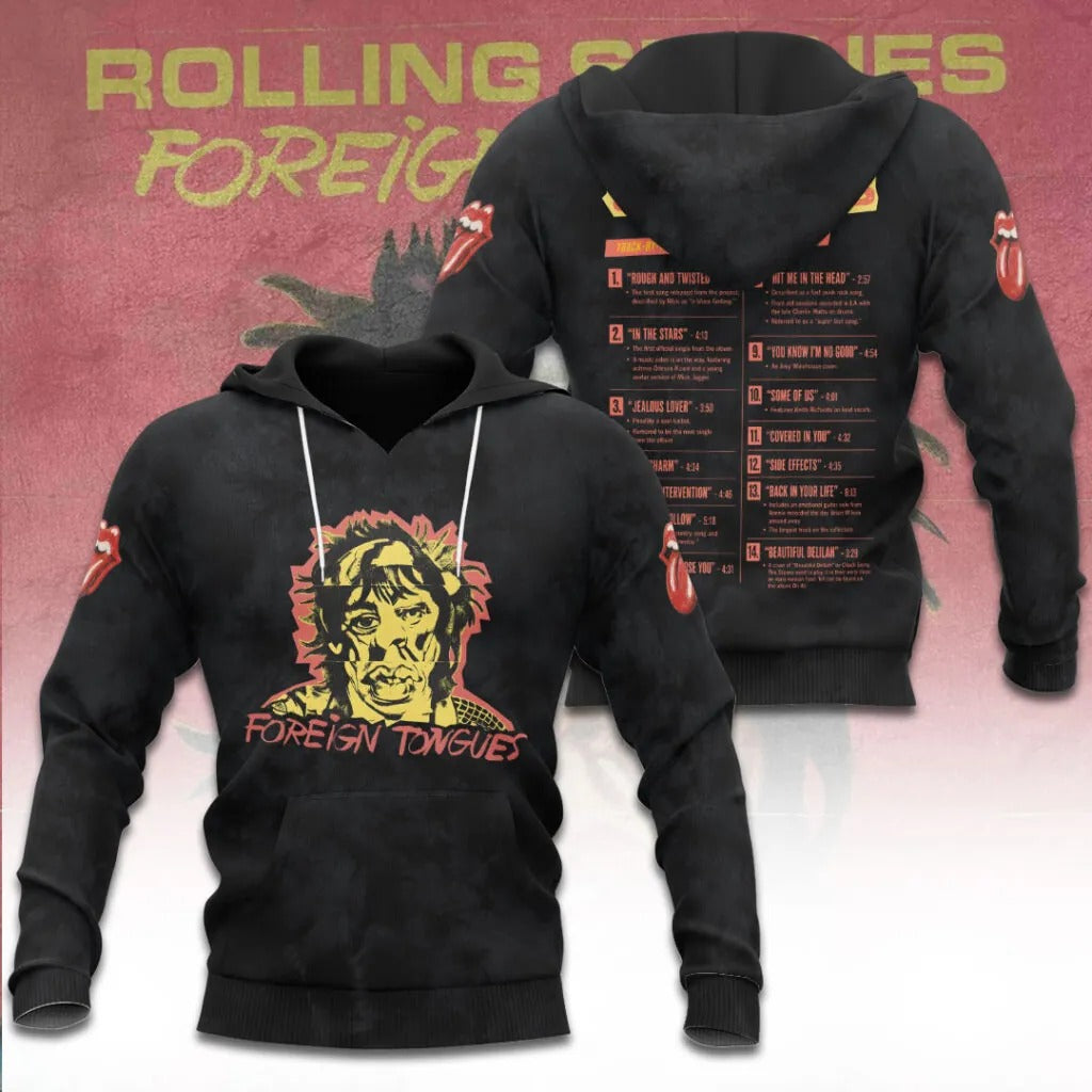 The Rolling Stones Foreign Tongues 3D Apparel Hoodie