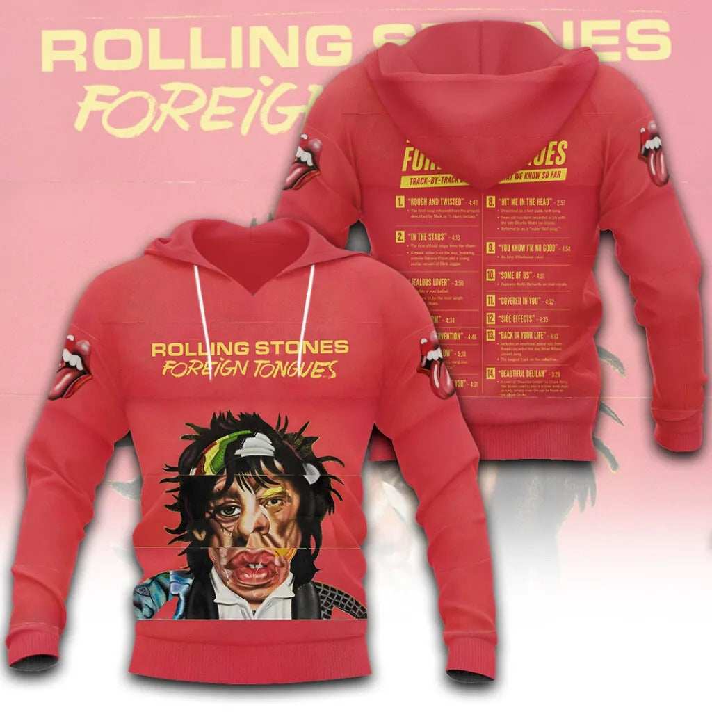 The Rolling Stones Foreign Tongues 3D Apparel Hoodie