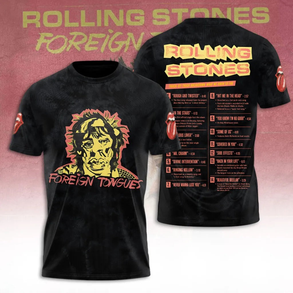 The Rolling Stones Foreign Tongues 3D Apparel T-Shirt