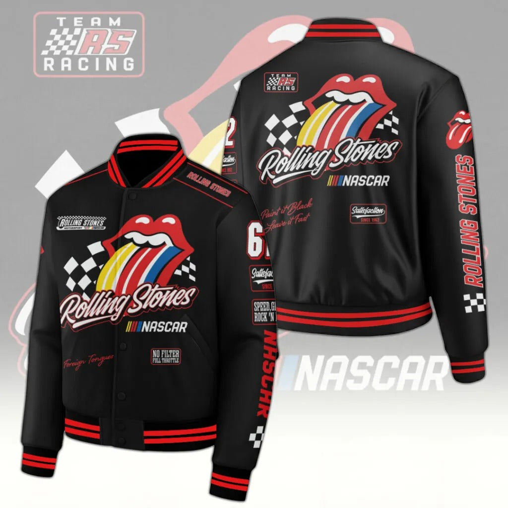 The Rolling Stones x NASCAR Varsity Jacket
