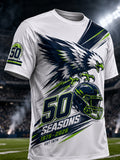 Men's Seattle Seahawks 50th Anniversary Art Print T-Shirt