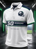 Men's Seattle Seahawks 50th Anniversary Art Print Polo