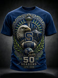 Men's Seattle Seahawks 50th Anniversary Art Print T-Shirt