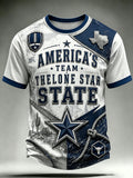 Men’s Rugby Dallas Cowboys Printed Casual Short-Sleeve T-Shirt