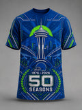Men's Seattle Football Team 50th Anniversary Art Print T-Shirt